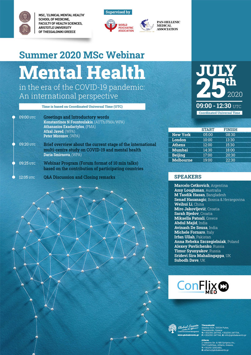 Summer 2020 MSc Webinar - Mental Health in the era of the COVID-19 pandemic